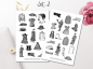 Preview: Vintage Fashion Sticker Set